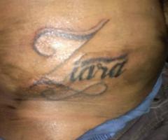 Tatuaje de nombre Ziara