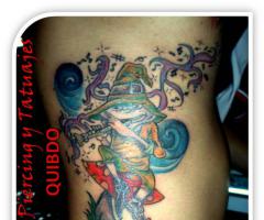 Tatuaje de duende flautista