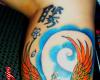 Phoenix New School Tattoo, Tatuaje Nueva Escuela de Ave Fénix