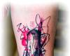 Watercolor Guitar Tattoo