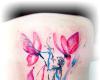 Watercolor Abstract Flower Tattoo