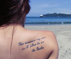But tomorrow may rain tattoo
