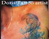 koi lotus chest tattoo 