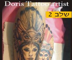 native american woman leg tattoo part2