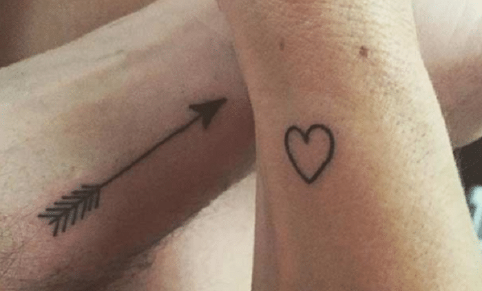 The arrow and heart
